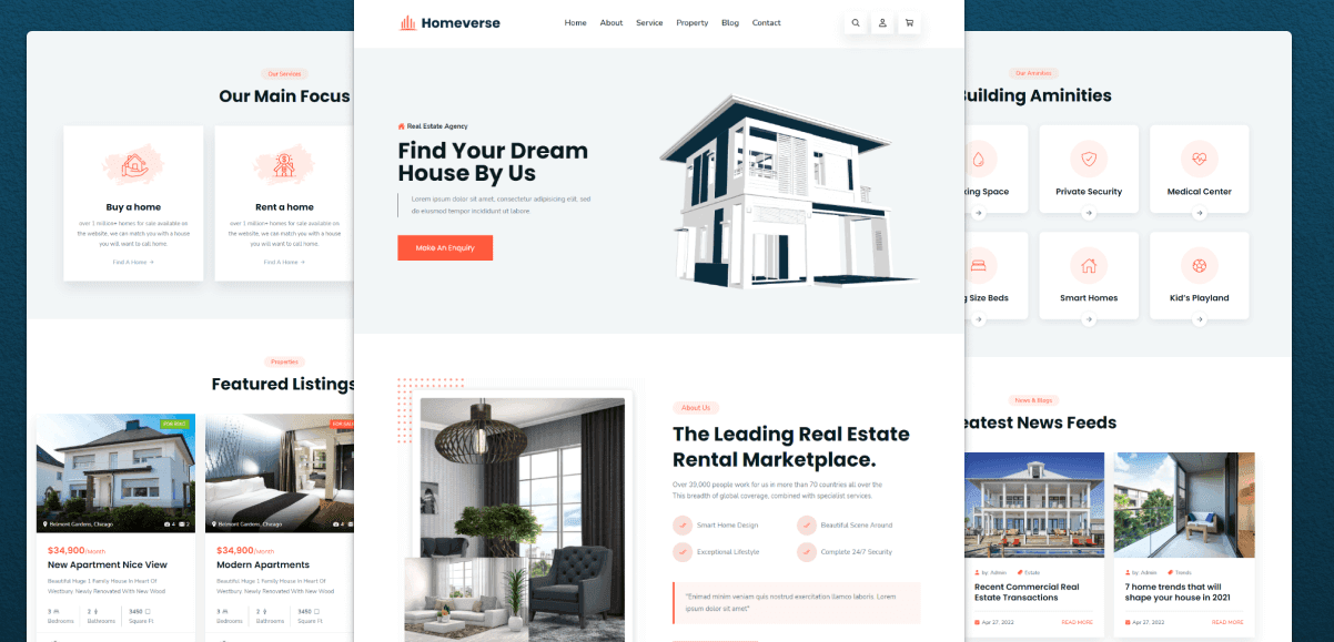 Real estate AI landing page